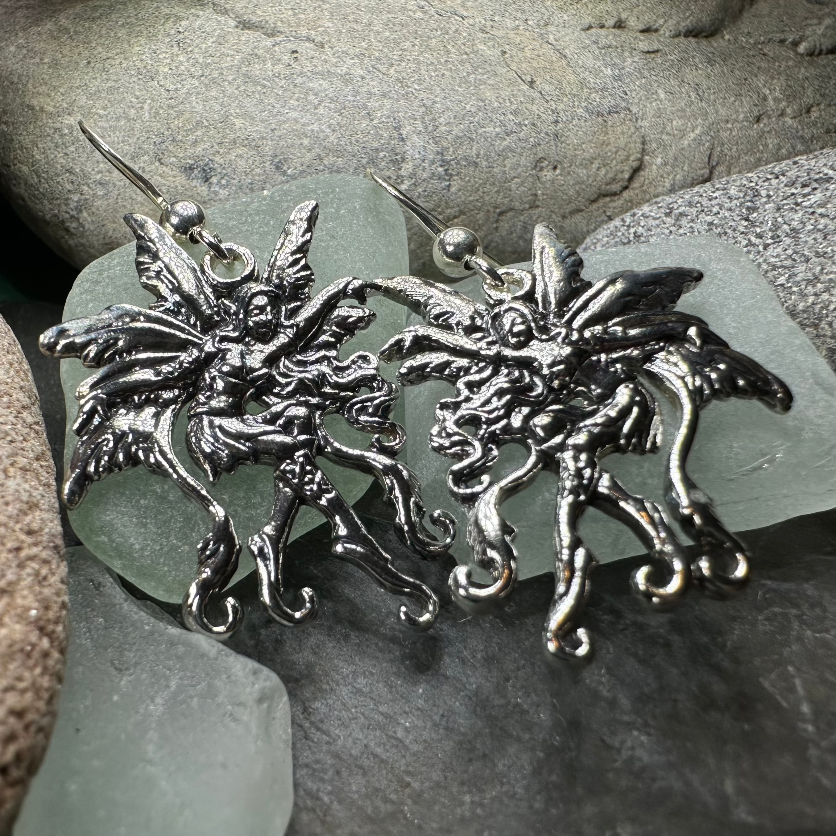Firefly Fairy Earrings in Sterling Silver