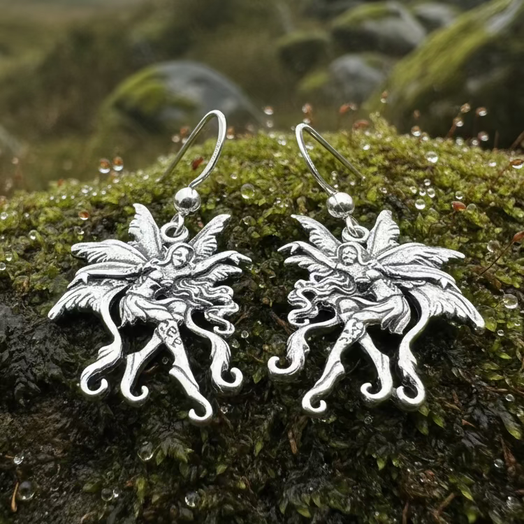 Firefly Fairy Earrings in Sterling Silver