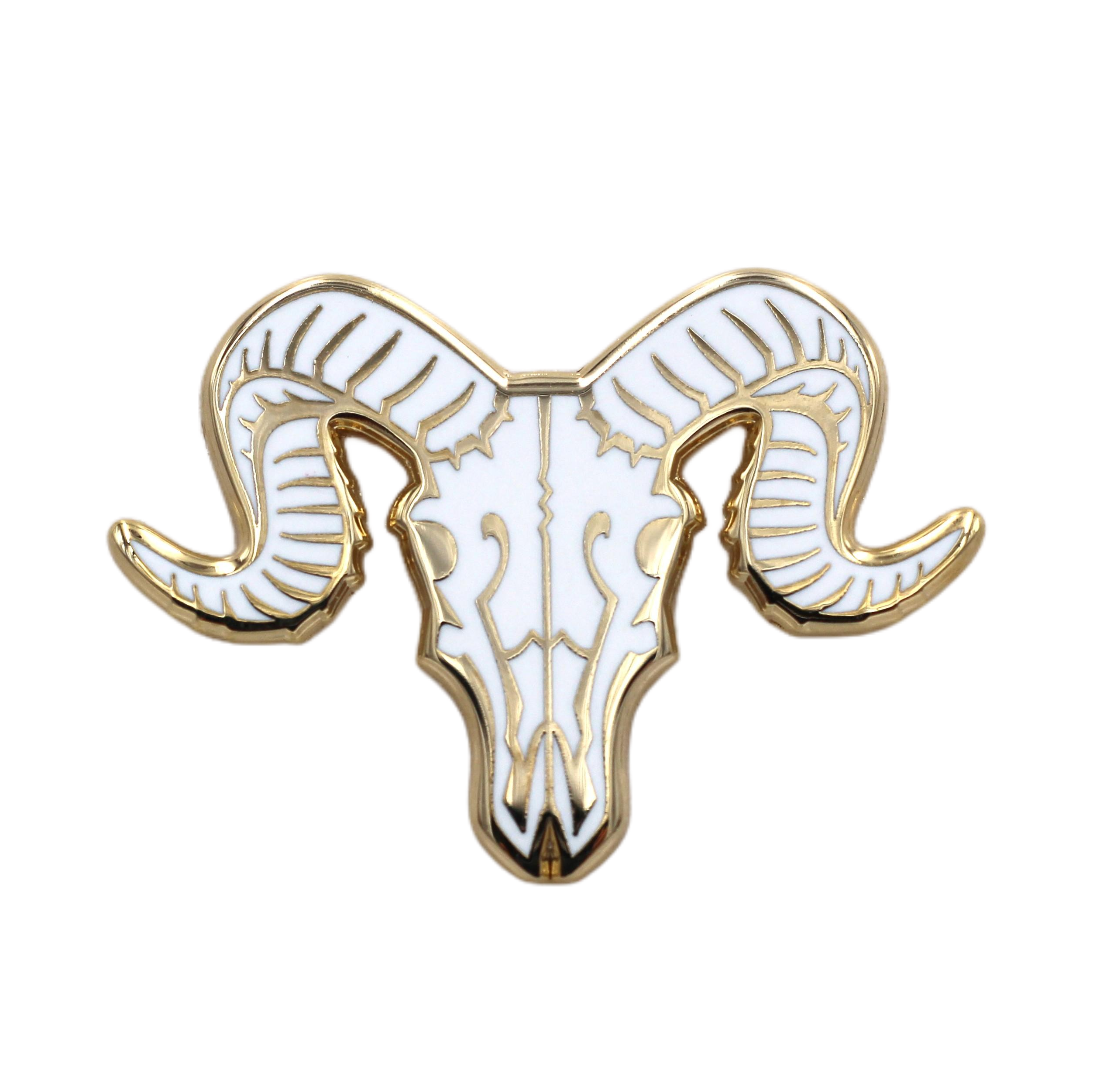 Ram Skull Pin - Occult / Baphomet Enamel Pin