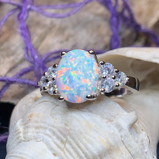 Katerina Opal Celtic Ring
