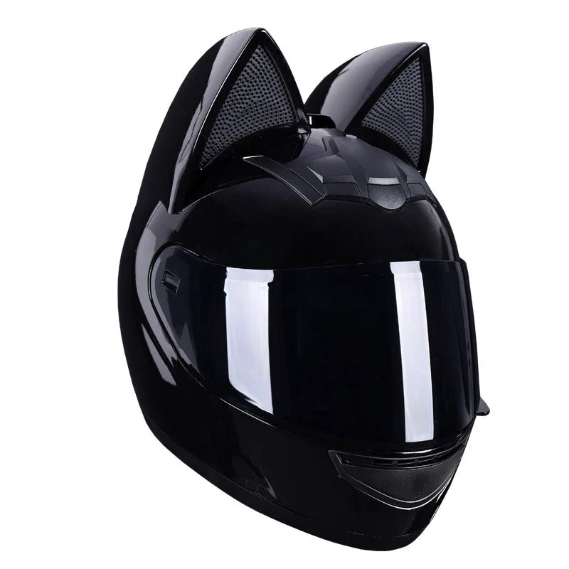 Cat Ear Motorcycle Helmet Full Face Detachable DOT Certification Safety Moto Helmet For Women Men Breathable Gift For Girlfriend