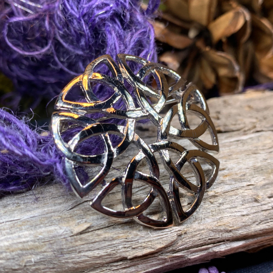 Pewter Trinity Knot Brooch - Handmade in Scotland