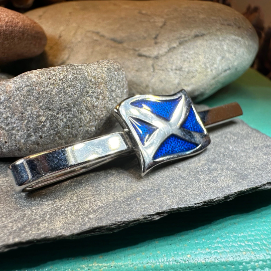 Scotland Flag Tie Bar - Handmade in Scotland