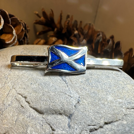 Scotland Flag Tie Bar - Handmade in Scotland