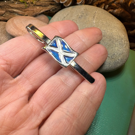 Scotland Flag Tie Bar - Handmade in Scotland