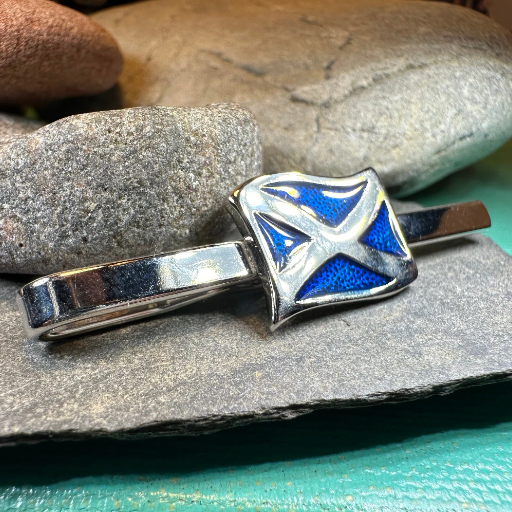 Scotland Flag Tie Bar - Handmade in Scotland