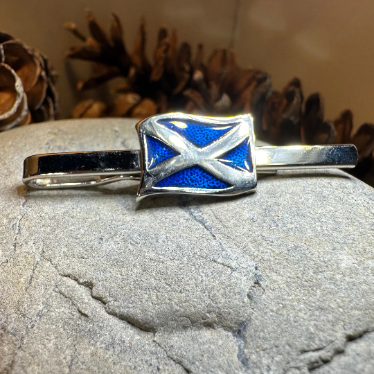 Scotland Flag Tie Bar - Handmade in Scotland