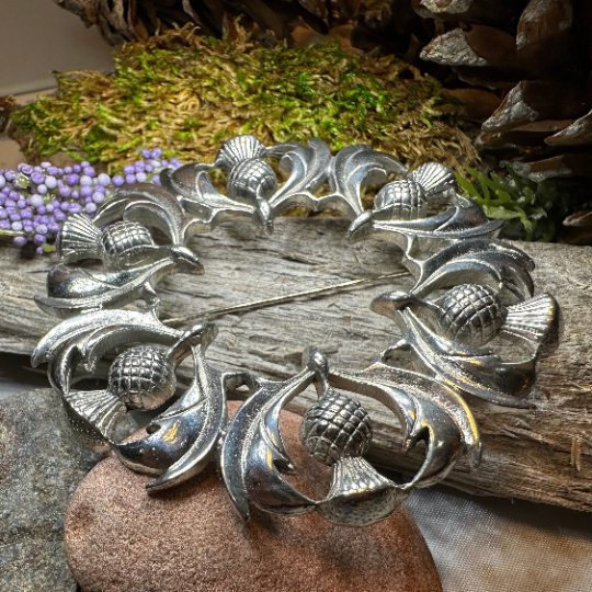 Thistle Tartan Brooch - Handmade in Scotland