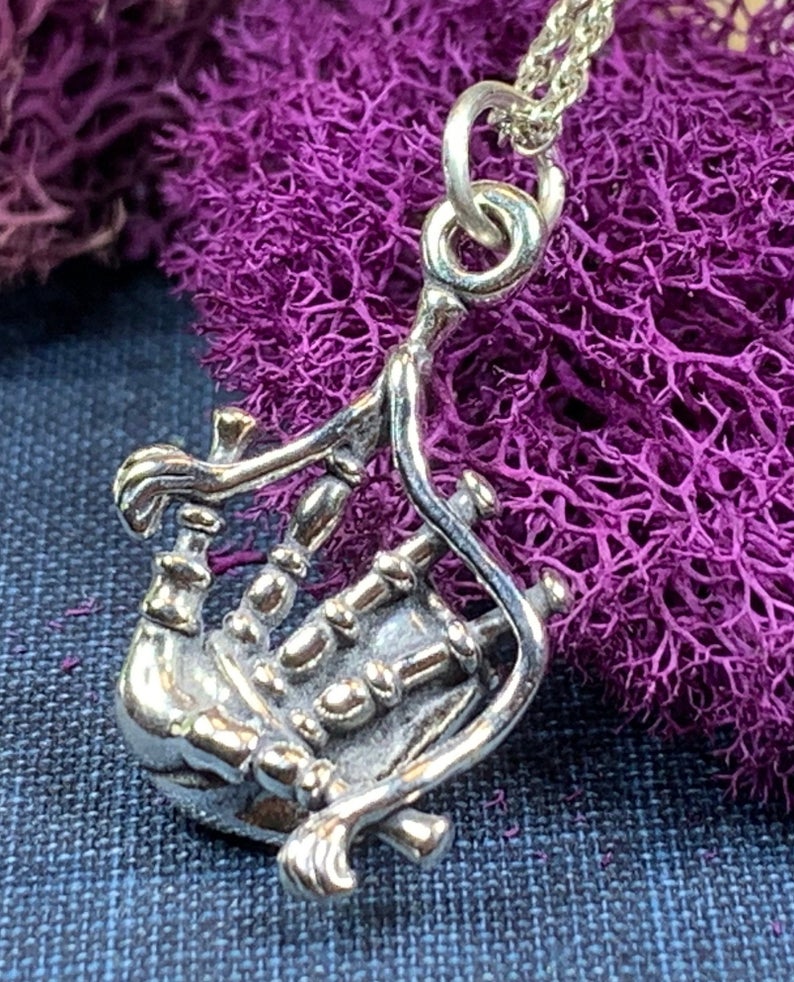 Tartan Bagpipes Necklace