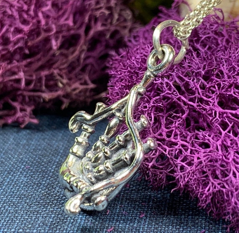 Tartan Bagpipes Necklace