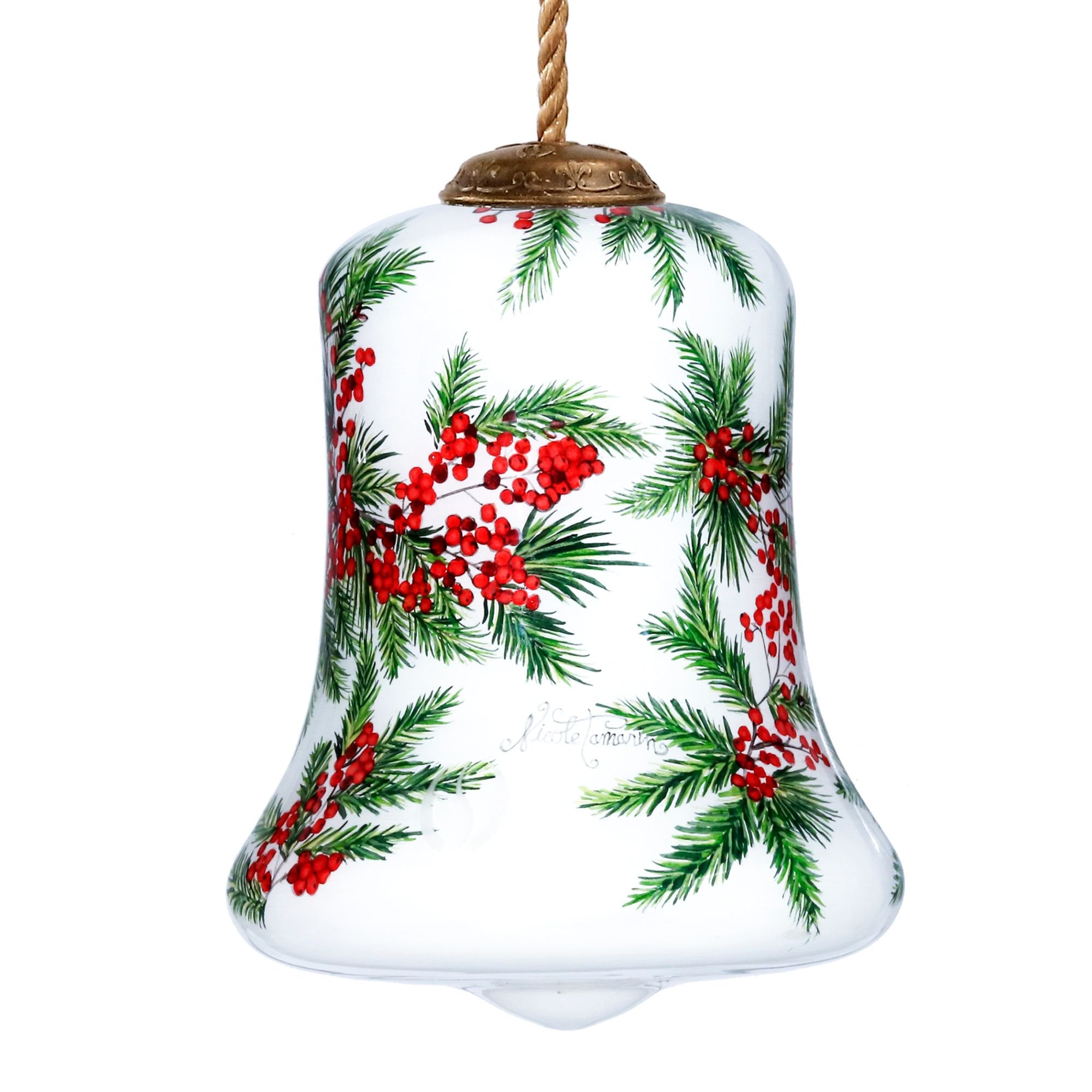 Winter Berries Cardinal Ornament