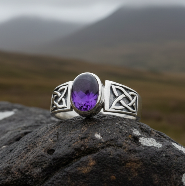 Syra Celtic Knot Ring in Sterling Silver