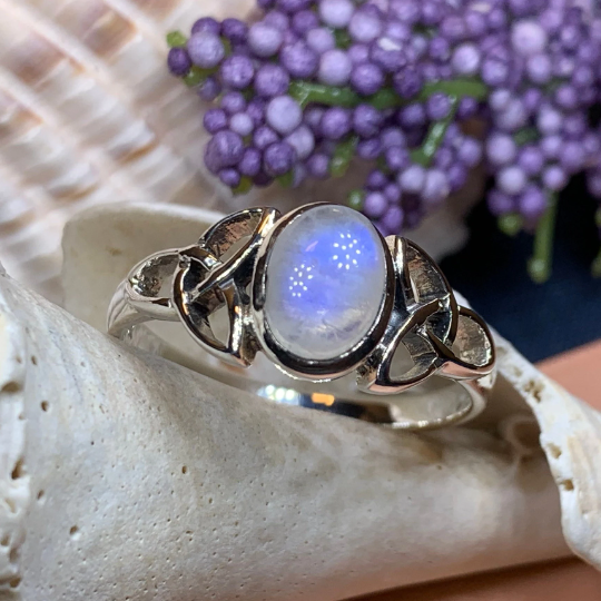 Nina Celtic Knot Moonstone Ring for Women