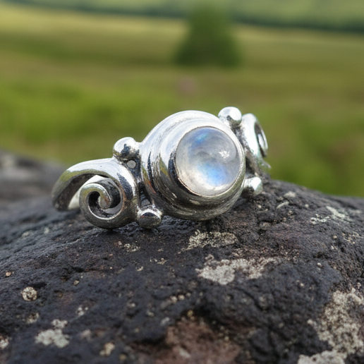 Lorna Celtic Knot Moonstone Ring