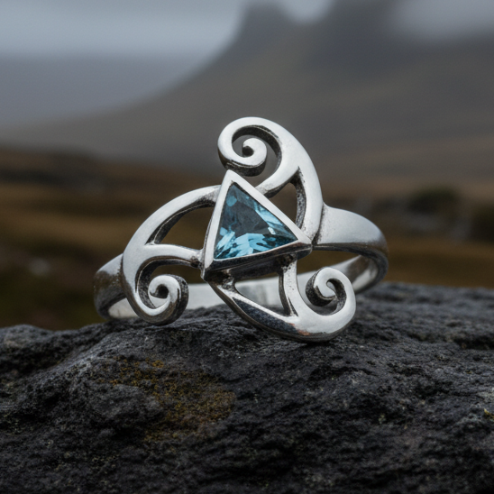 Tara Celtic Spiral Ring in Sterling Silver
