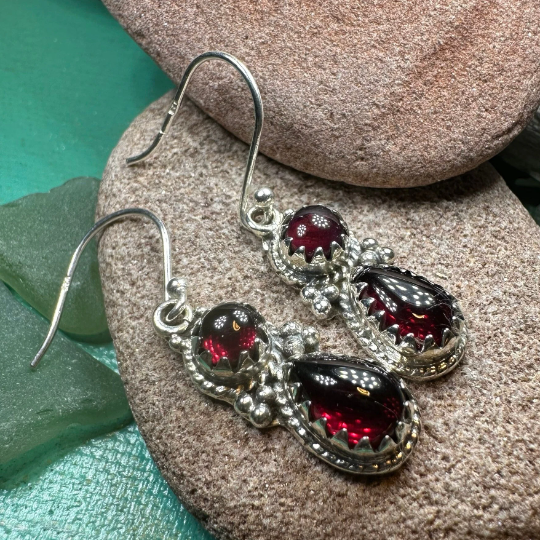 Garnet Romantic Earrings for Women