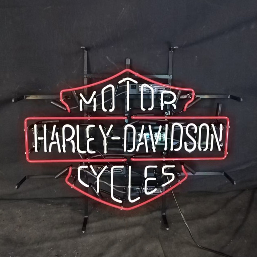 Harley-Davidson Motorräder Blaue Neonreklame Leuchte