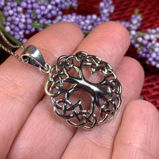 Cynthia Celtic Tree of Life Necklace in Sterling Silver
