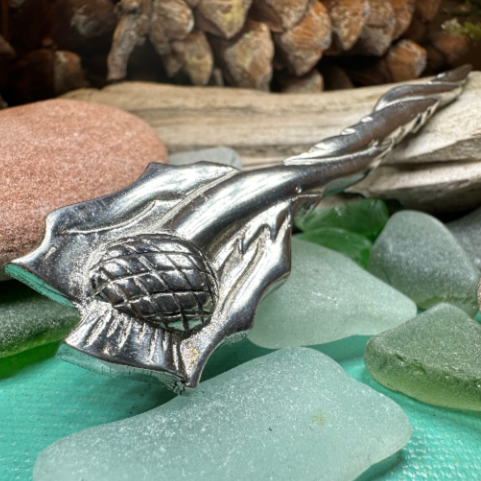 Modern Thistle Kilt Pin