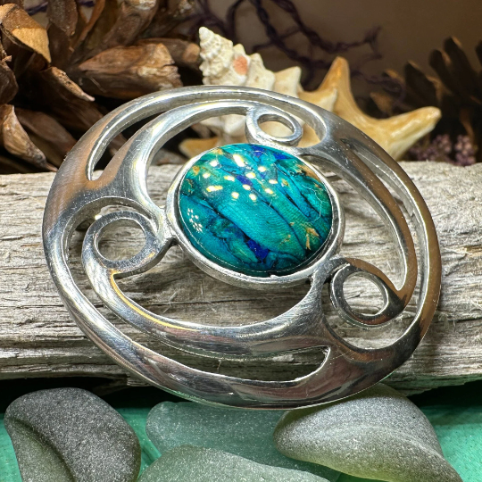 Alana Heathergems Celtic Brooch - Handmade in Scotland