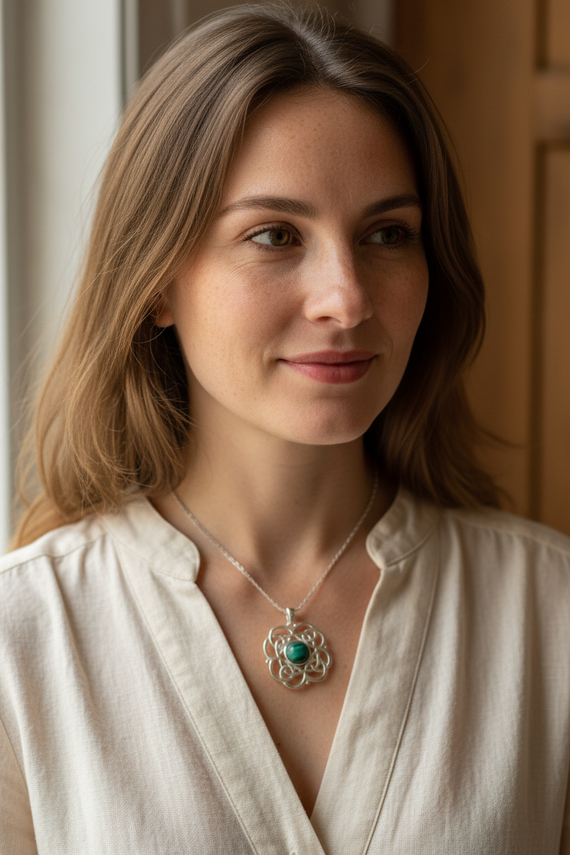 Heathergems Celtic Knot Necklace — Scotland Jewelry