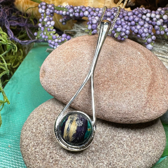 Scottish Raindrop Heathergems Necklace - Handmade in Scotland