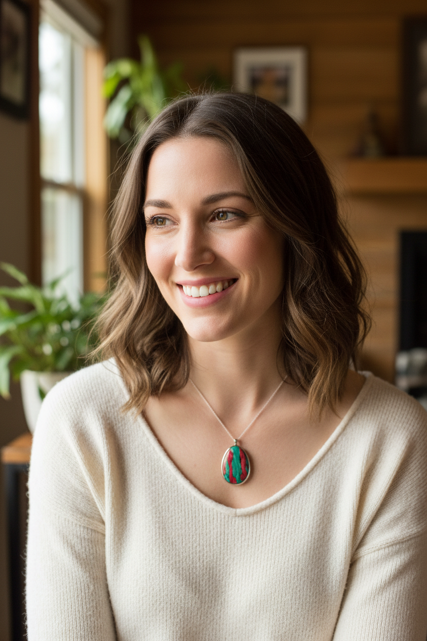 Scottish Organic Heathergems Necklace - Handmade in Scotland