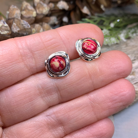 Celtic Heathergems Post Earrings - Handmade in Scotland