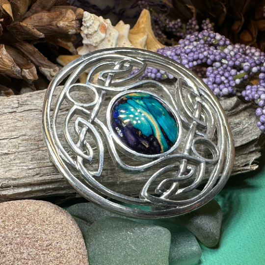 Heathergems Celtic Knot Brooch - Classic Scottish Jewelry