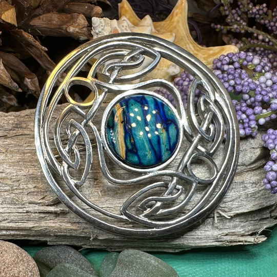 Heathergems Celtic Knot Brooch - Classic Scottish Jewelry