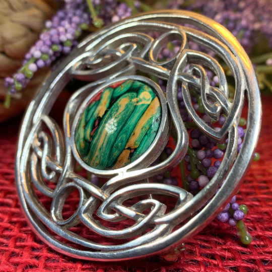 Heathergems Celtic Knot Brooch - Classic Scottish Jewelry