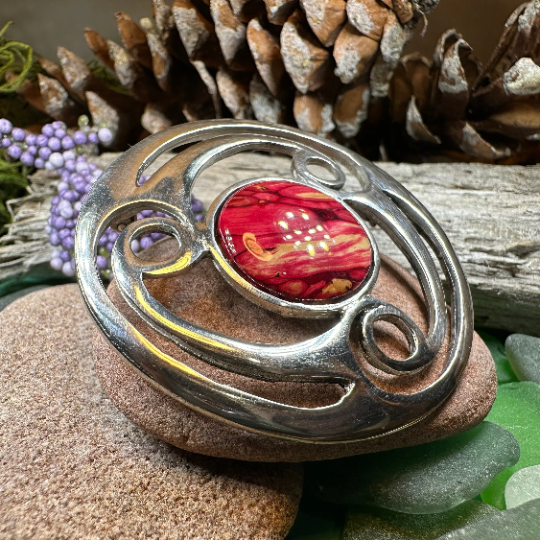 Alana Heathergems Celtic Brooch - Handmade in Scotland