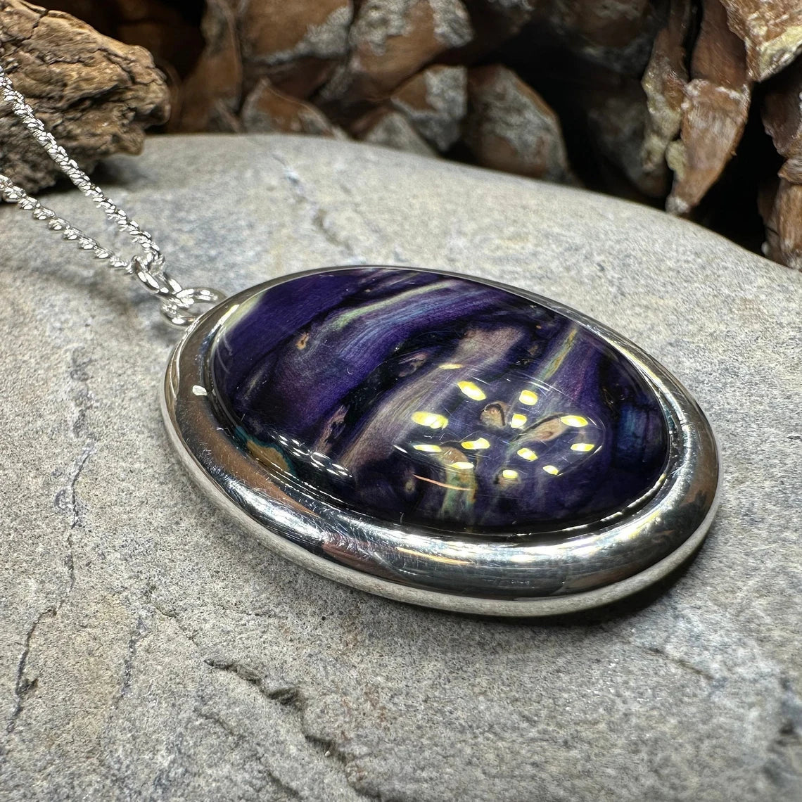 Scottish Highlands Necklace with Heathergems