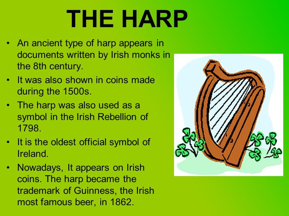 Cinnia Celtic Harp of Ireland Necklace in Sterling Silver