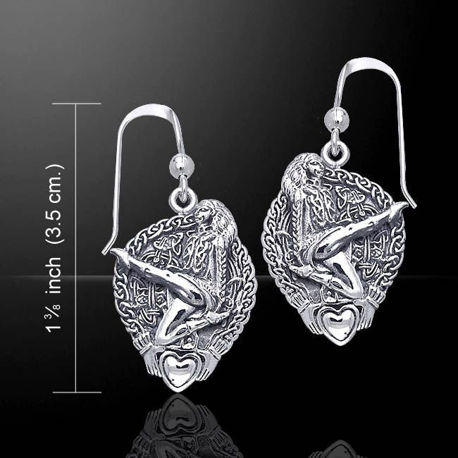 Celtic Irish Dancer Earrings in Sterling Silver