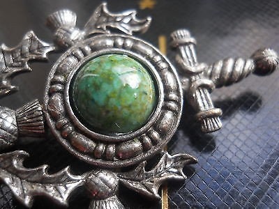 Scottish Thistle Sword Kilt Pin - Handmade in Scotland