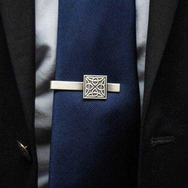 Square Trinity Knot Tie Bar