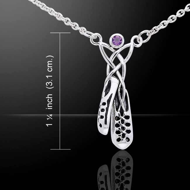 Kassidy Irish Dance Shoes Necklace in Sterling Silver