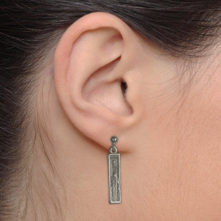 Ella Triple Scottish Thistle Earrings - Handmade in Scotland