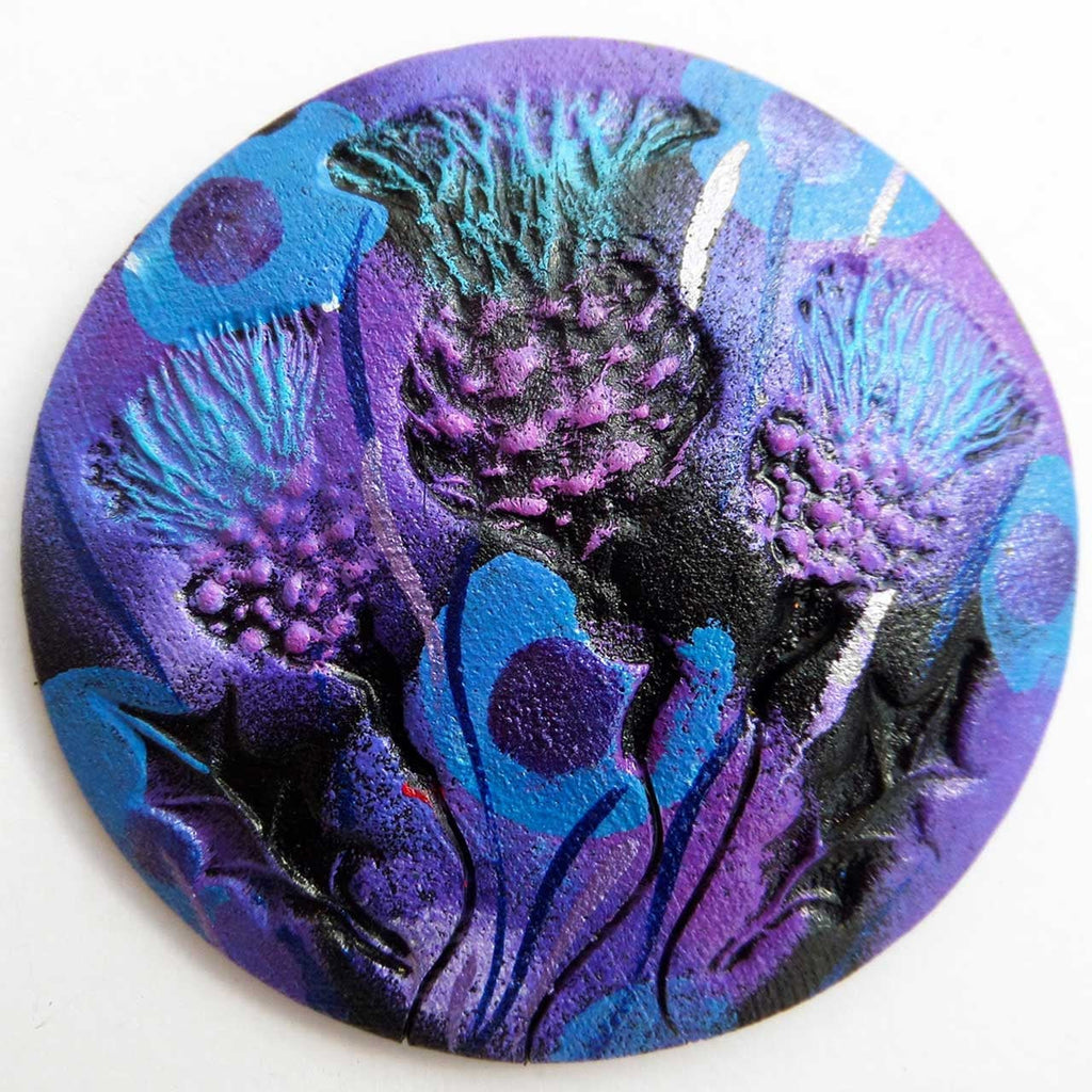 Scotland Triple Thistle Brooch - Handmade in Scotland