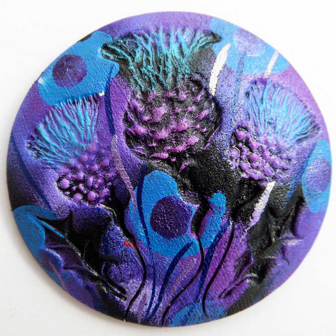 Scotland Triple Thistle Brooch - Handmade in Scotland