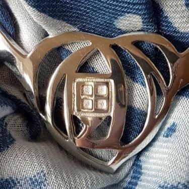 Celtic Mackintosh Heart Scarf Ring - Handmade in Scotland