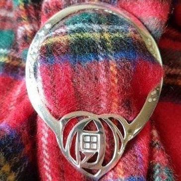 Celtic Mackintosh Heart Scarf Ring - Handmade in Scotland