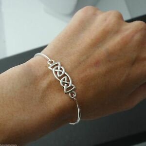 Celtic Love Knot Silver Bracelet in Sterling Silver