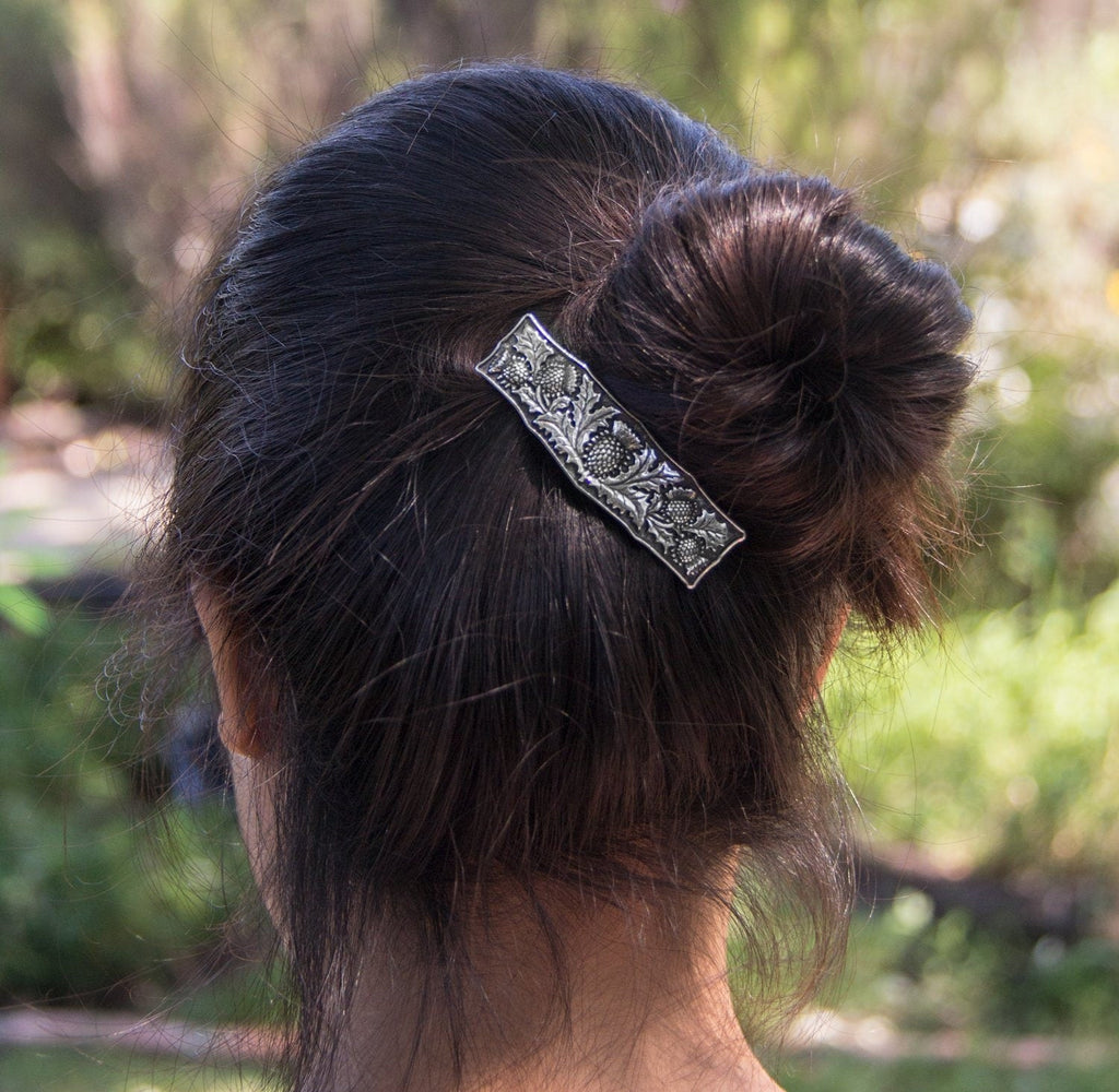 Scottish Thistle Hair Clip for Women