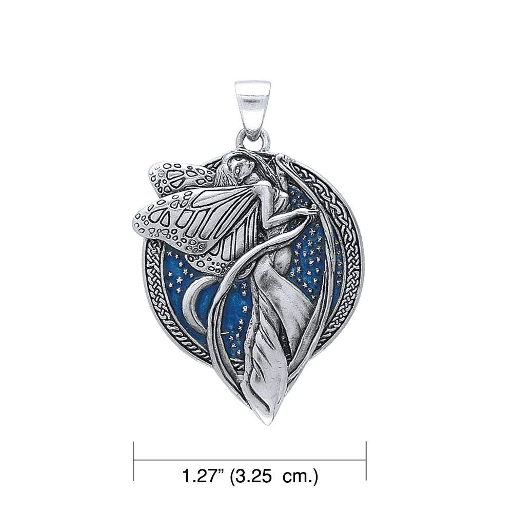 Blue Moon Fairy Necklace in Sterling Silver
