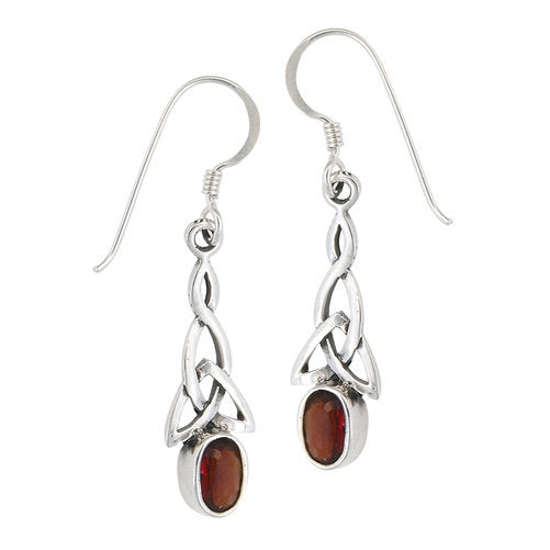 Celtic Trinity Knot Crystal Earrings