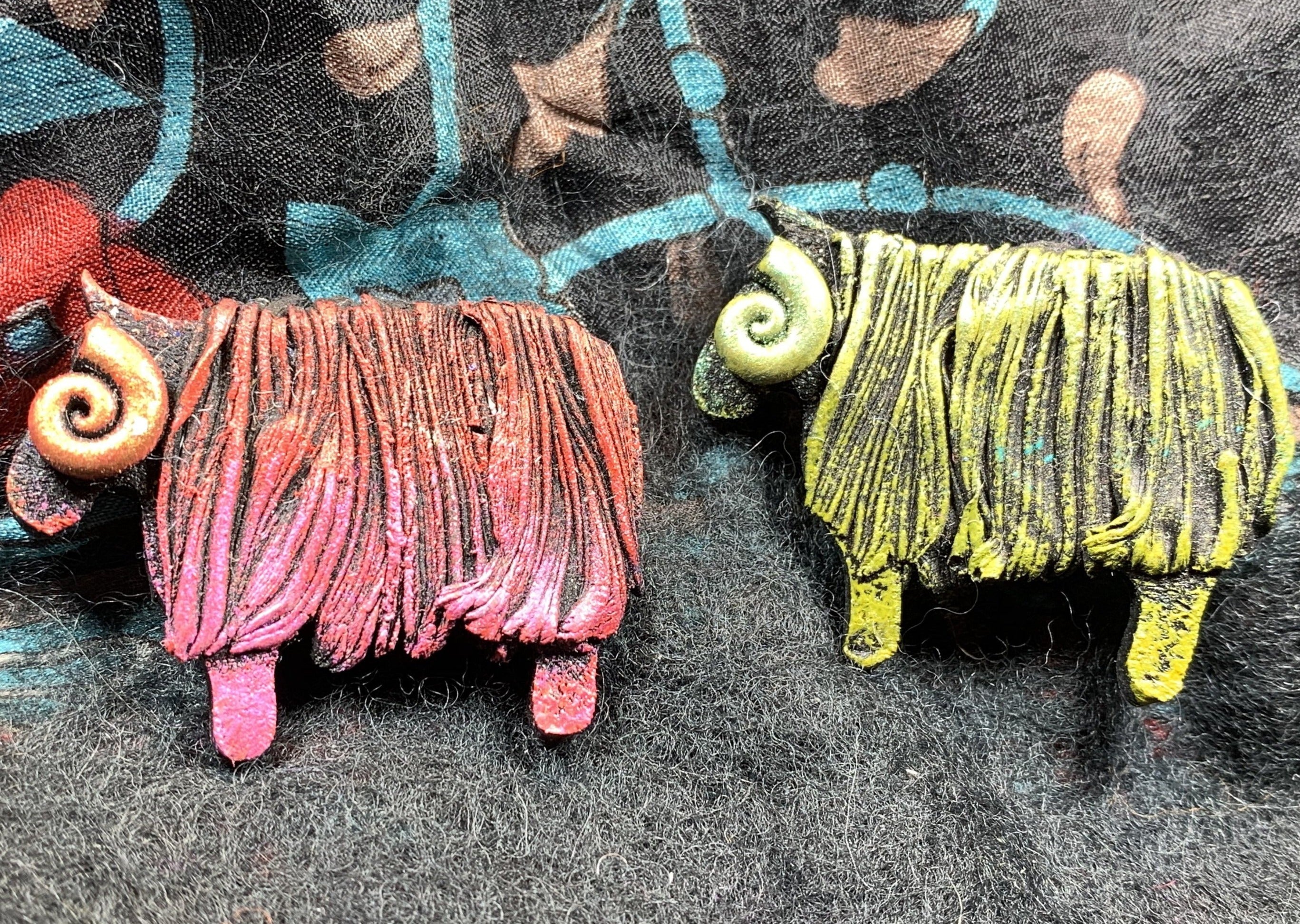 Lovable Sheep Brooch - Handmade in Scotland