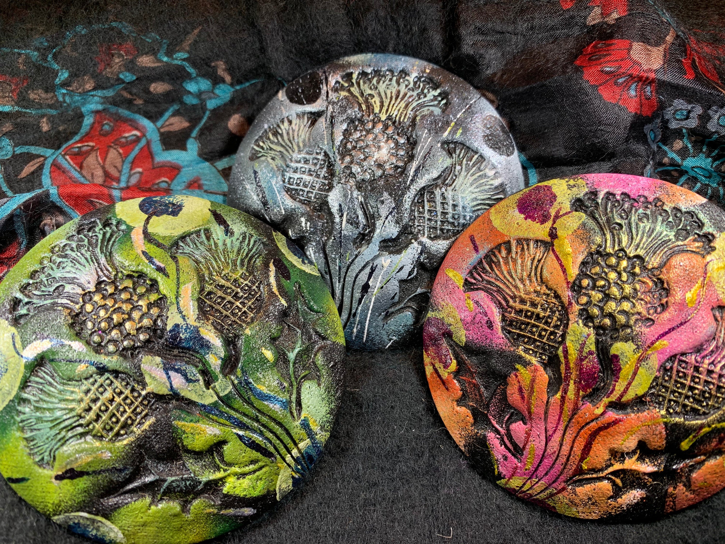 Scotland Triple Thistle Brooch - Handmade in Scotland