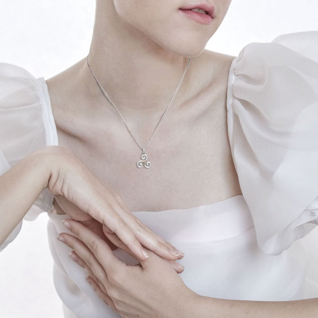 Keeva Triple Spiral Necklace